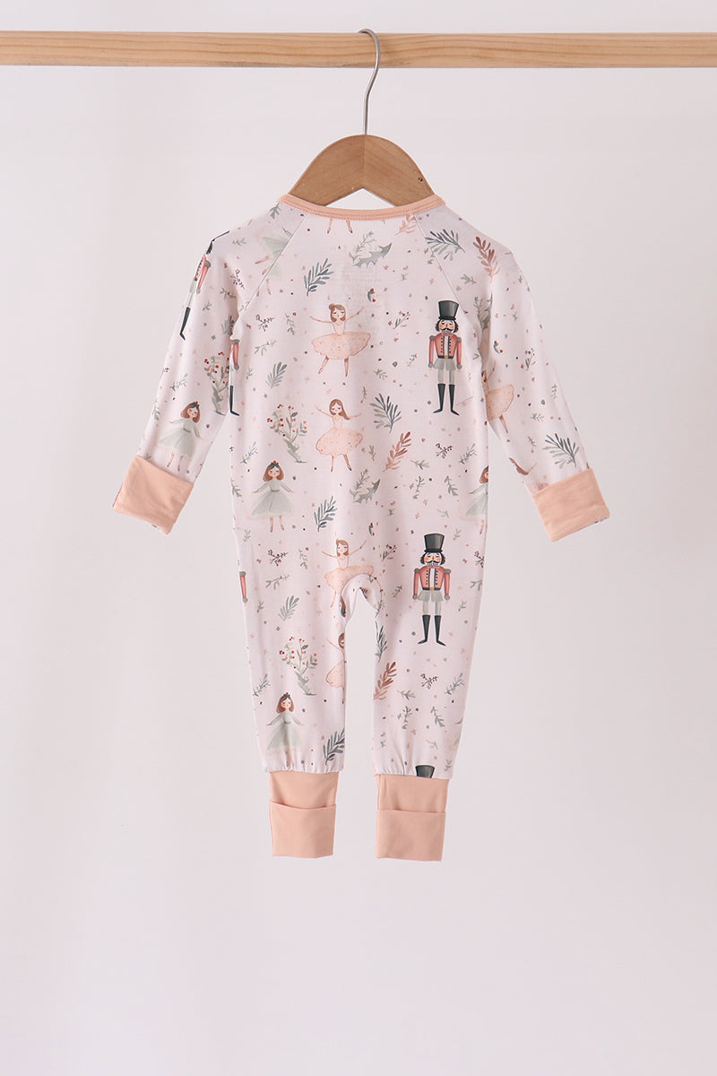 Nutcracker Zip Ruffle Bamboo Romper