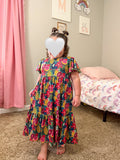 Girls Tropical Flutter Sleeve Twirl