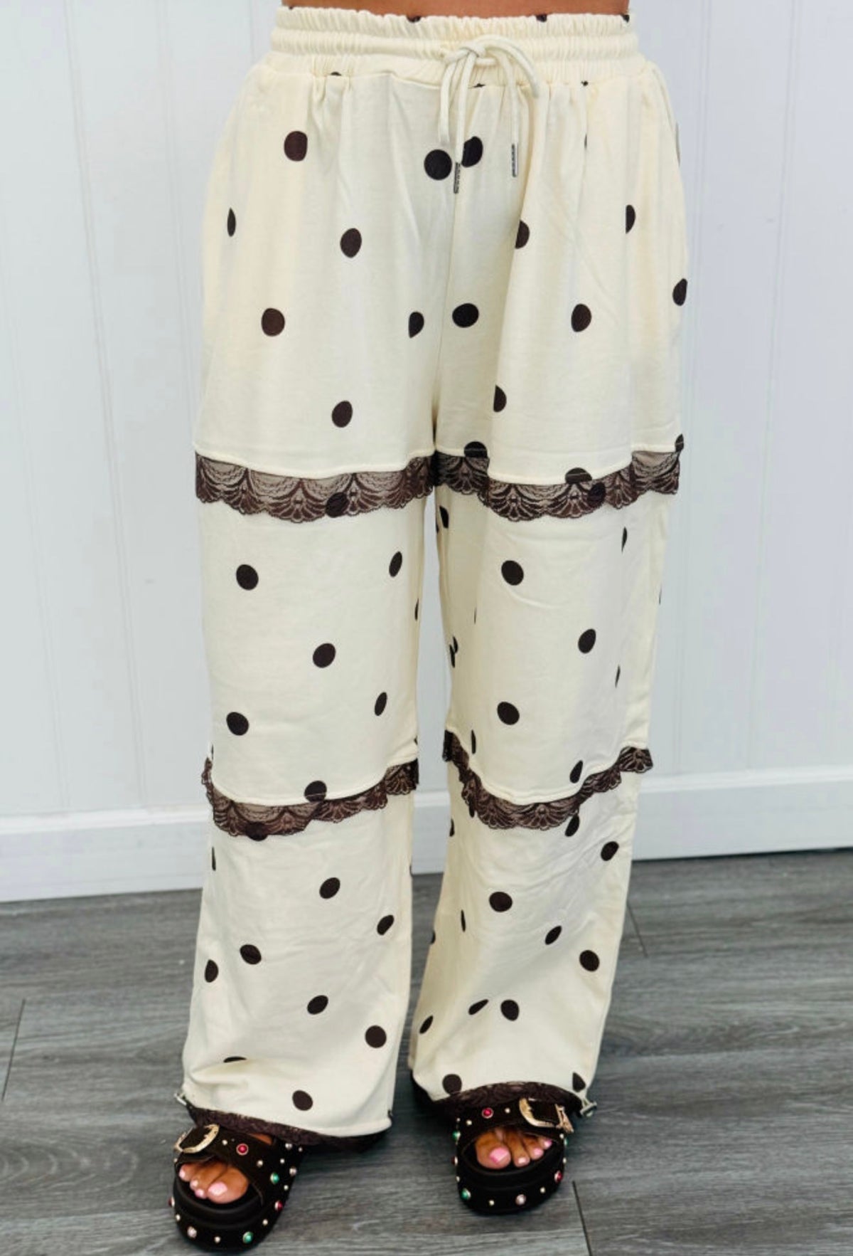 Polka Dot Lace Trim Set