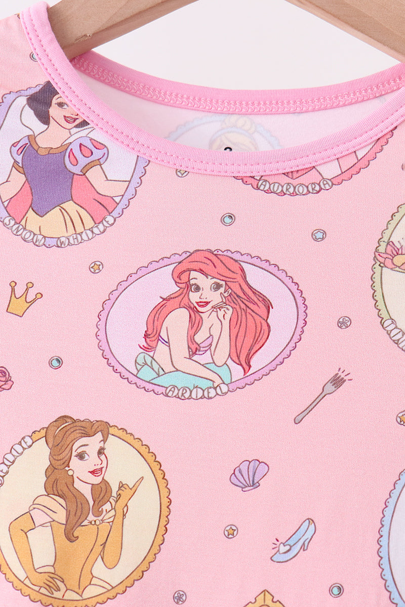 Pink Princess Bamboo Pajama Set