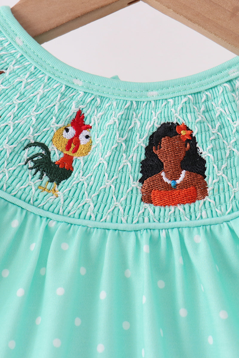 Green Character Smocked Bloomer Set